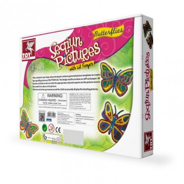 Toy Kraft Sequin Pictures Butterflies
